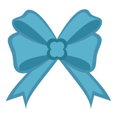 Blue decorative bow for gifts and presents