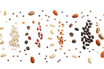 colorful legumes isolated
