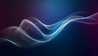 Fototapeta premium Waves are made up of rotating particles. abstract graphics science and technology sense background 