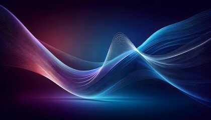 Naklejka premium Waves are made up of rotating particles. abstract graphics science and technology sense background 