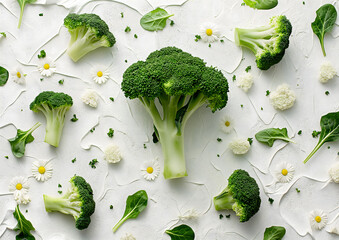 Fresh Broccoli Held in Hands