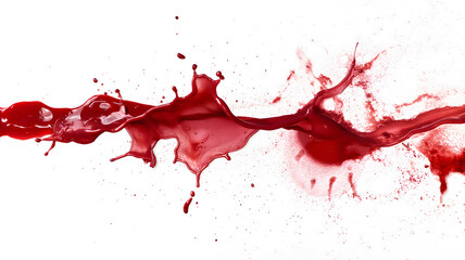 Dynamic Red Liquid Splash on White Background