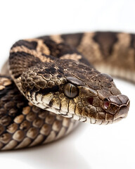 Obraz premium Coiled Royal Python Showcasing Natural Patterns