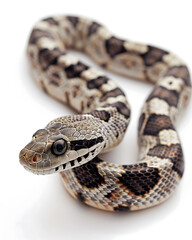 Obraz premium Coiled Royal Python Showcasing Natural Patterns