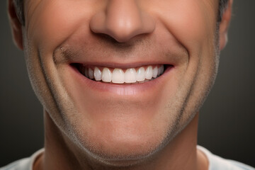 a man smiles with his teeth showing сreated with Generative Ai