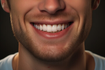 Fototapeta premium a man smiles with his teeth showing сreated with Generative Ai