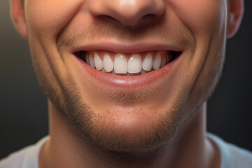 a man smiles with his teeth showing сreated with Generative Ai