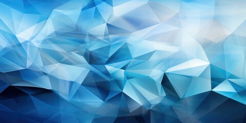 Obraz premium Blue Abstract Background With Triangles Generative AI