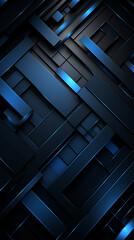 2d futuristic abstract wallpapers black background geometric background сreated with Generative Ai