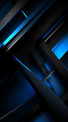 Fototapeta premium 2d futuristic abstract wallpapers black background geometric background сreated with Generative Ai