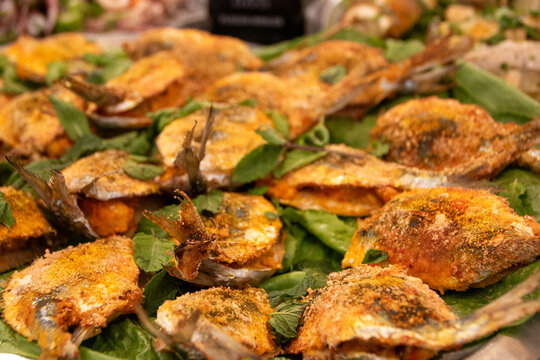 Traditional sarde a beccafico,  sicilian stuffed sardines