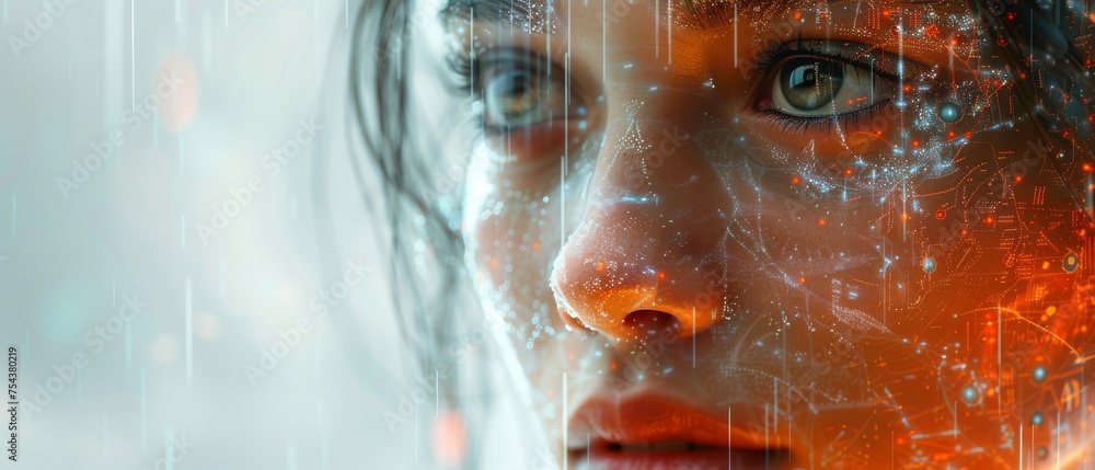 Poster Concept of artificial intelligence (AI).