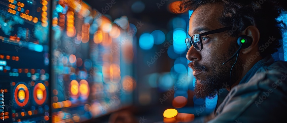 Poster Software developer working in an office