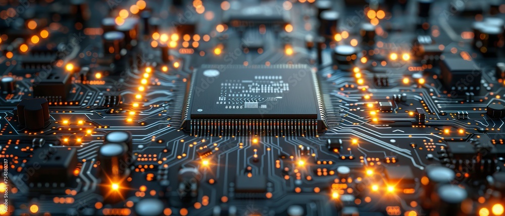 Poster a background in circuit boards