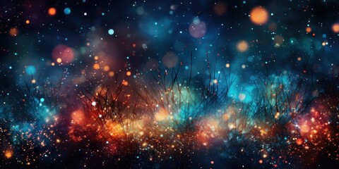 Fototapeta premium Blurry Night Sky With Stars Generative AI