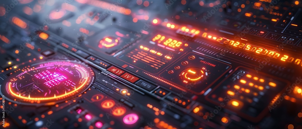 Poster User interface concept based on GUI (Graphical User Interface).