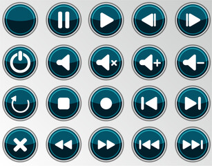 오디오 볼륨 유튜브 기호 아이콘 모음set 입니다. 동영상 영상의 재생 촬영 녹화 등 유튜브나 mp3 파일에 활용가능합니다.