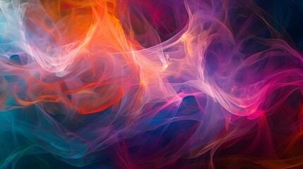 Obraz premium Ethereal Swirling Colors A Digital Art Masterpiece, To provide a captivating and mysterious background for a website or social media post