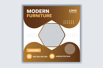 social media post templates Modern furniture sales design