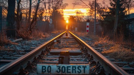 A project to turn disused railway lines into solar energy generation paths, linking communities - obrazy, fototapety, plakaty