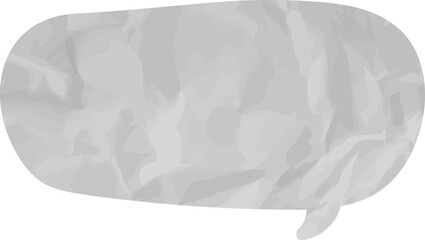 old grunge paper speech bubble, wrinkled element