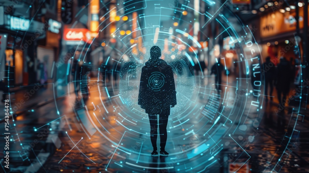 Poster a personal security app that uses ai to analyze surroundings and detect potential threats in real ti