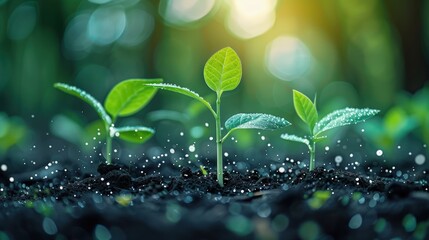 A nanoscale sensor network for precision agriculture, optimizing water and nutrient distribution