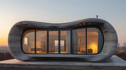 Advanced 3D printed home with eco friendly and sustainable materials