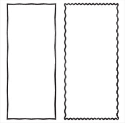 	
Zig zag Wavy Edge Rectangle Shapes Set. Vector Jagged Geometric Rectangular. Vector graphic illustration. Abstract Elements	
