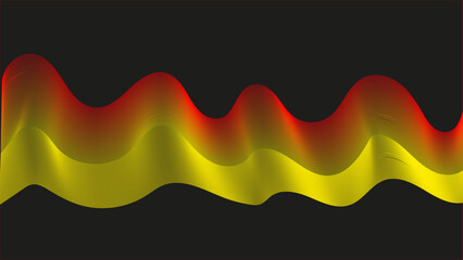 Vector abstract colorful flowing wave lines isolated on black background.  Abstract black background, colorful lines.