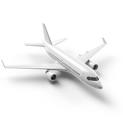 airplane, 3D model in minimalism on a white background сreated with Generative Ai