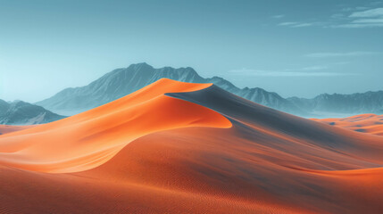 Fototapeta na wymiar Discover the elegant lines of sand dunes in this tranquil drone shot of the desert. AI generative.