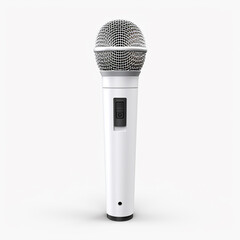 3D model of microphone isolated on transparent and white background сreated with Generative Ai
