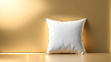 Cozy 3D White Pillow Mockup Creating a Cozy Bedroom Retreat and Cozy Interior Home Decor Exhibits