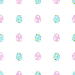 Fototapeta na wymiar Happy Easter Pattern with eggs. Easter Pattern ,Wallpaper , Vector Illustration on a white background