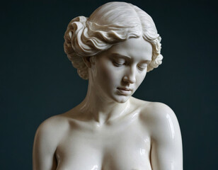 Sculpture of a slender girl.
