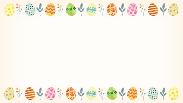 Hand drawn easter egg decoration (10 seconds loop)