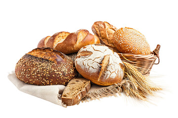 assortment of baked bread