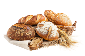 assortment of baked bread