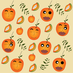 Oranges wallpaper pattern