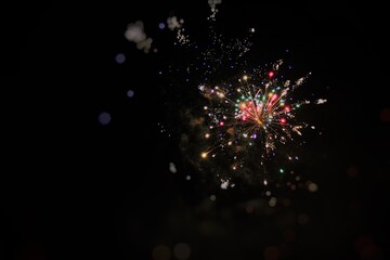 Firework in the night sky