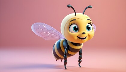 Cute and smiling bee