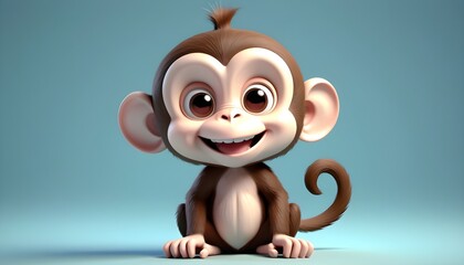 Cute and smiling monkey
