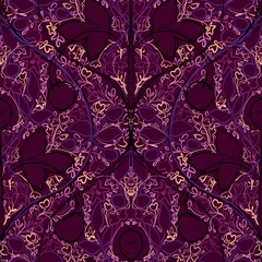 Seamless pattern with a subtle pattern of plants in the form of a bulb, in the Art Deco style. Suitable for interior, wallpaper, fabrics, clothing, stationery.