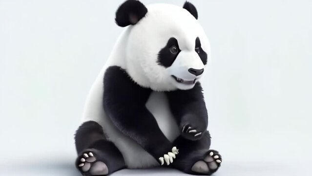 Black and white cute panda