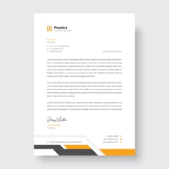 Fotobehang Professional corporate modern letterhead design, creative modern letter head design template © Creative Pixa