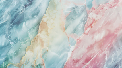 Cracked multicolored marble background in pastel colors