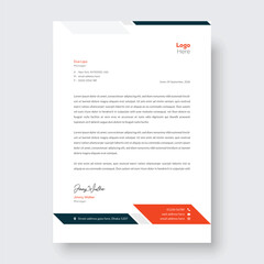 Professional corporate modern letterhead design, creative modern letter head design template