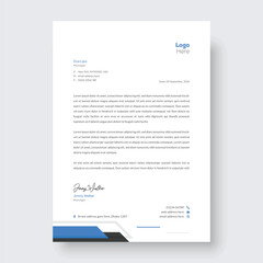 Corporate modern letterhead design, creative modern letter head design template