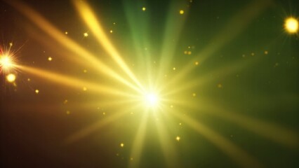 Maroon light burst, abstract beautiful rays of lights on a  dark Green background with the color of yellow, golden sparkling backdrop, and blur bokeh